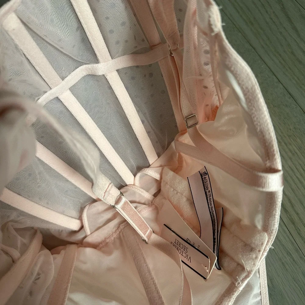 Victoria Secret Pink Rhinestone Bodysuit. Sz L. NWT! - Picture 7 of 7